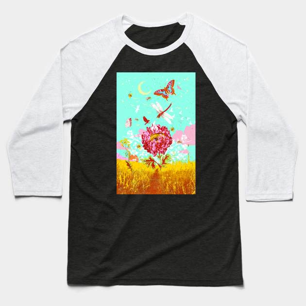 FLOWER PATH Baseball T-Shirt by Showdeer